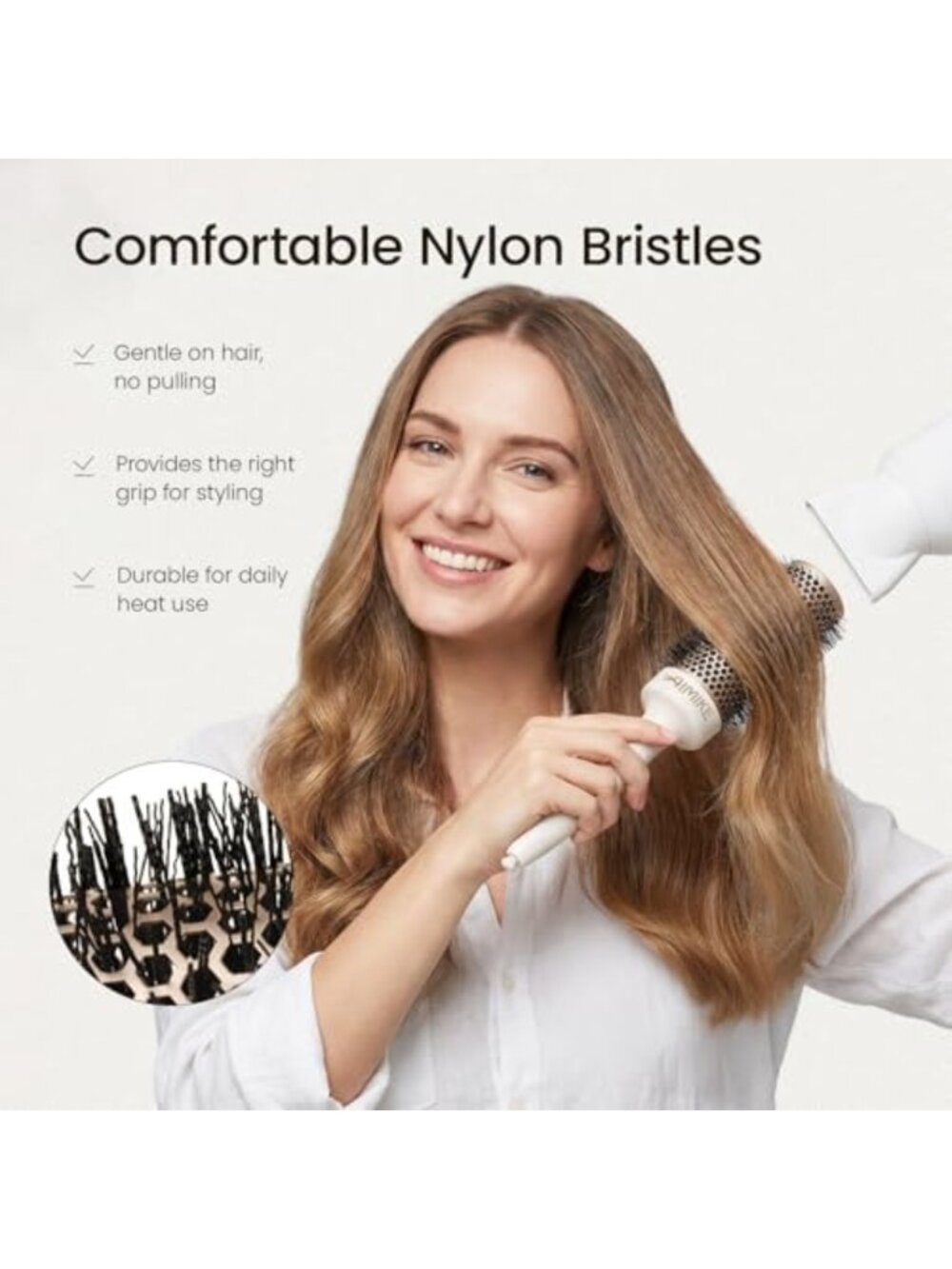 Round Blowout Brush for Fine Hair - 1.7” Medium Styling Tool for Volume & Shine - Picture 5 of 6